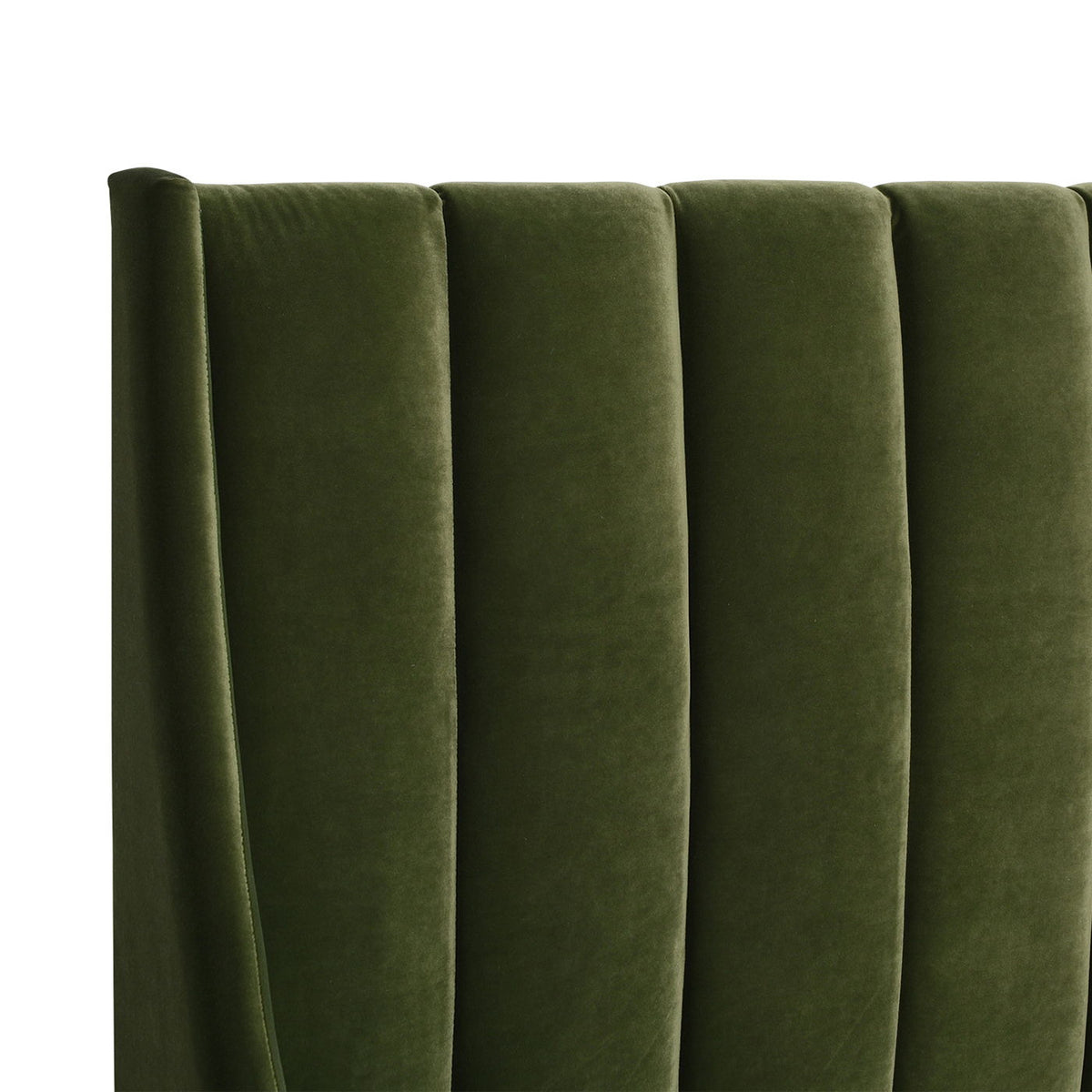 Vertical Tufted Modern Headboard Platform Bed Set with Upholstered Finish - Multiple Colors