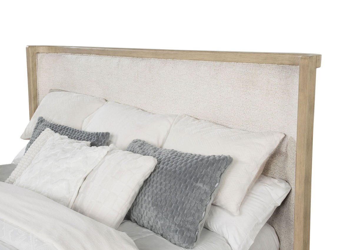 Kailani 52-inch Eastern King Wingback Bed Beige Oak