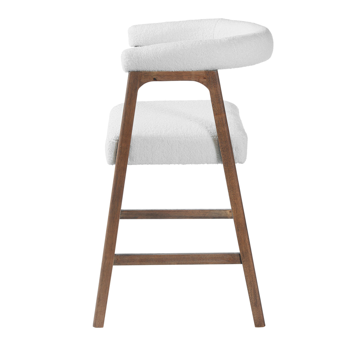 26'' Seat Height Bar Stools with Back - Set of 2 - Walnut or Natural