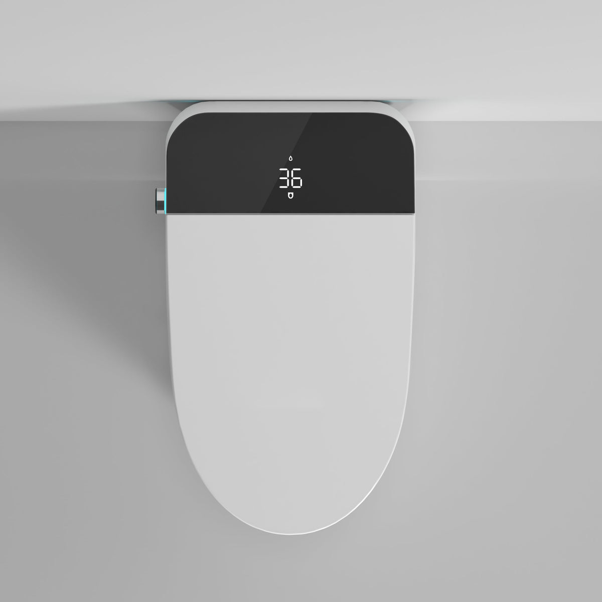 Modern Smart Toilet with Bidet Seat and Auto Functions - White