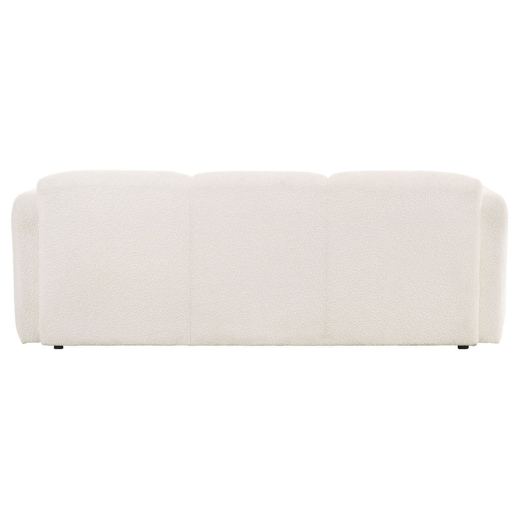 Dorset Fabric Upholstered Round Track Arm Sofa White