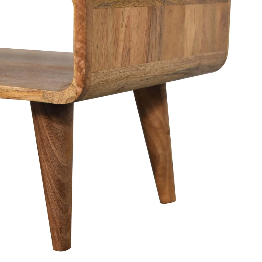 Solid Wood Media Unit with Open Slot - Oak-ish