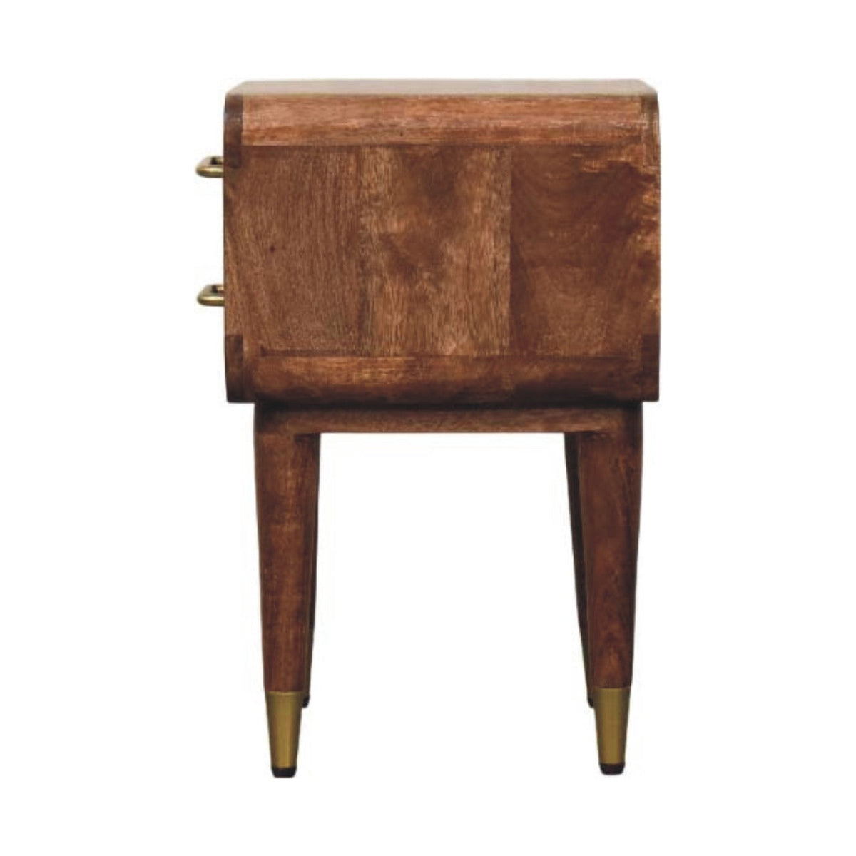 Solid Wood Astor 2-Drawer Nightstand with Storage - Natural Wood