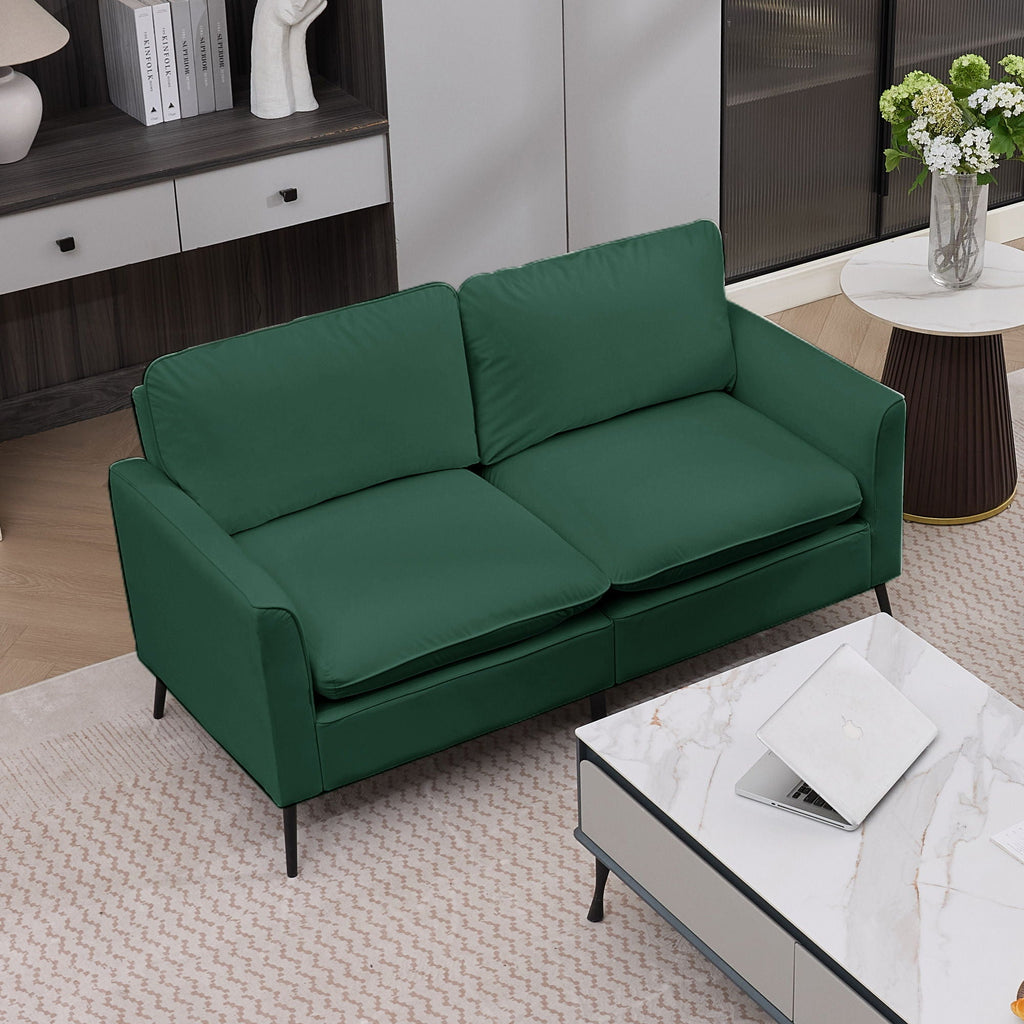 Upholstered Loveseat with Plush Headrest - Multiple Colors