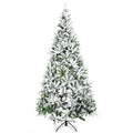 9' Tall Unlit Snow Flocked Pine Christmas Tree - Artificial Pine