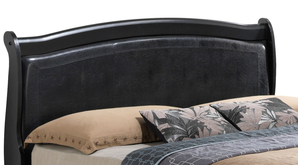 Elegantly Crafted Panel Sleigh Bed with Upholstered Panels - Multiple Colors