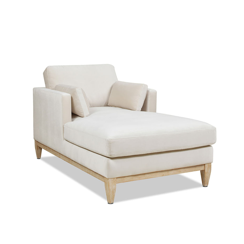 Modern Farmhouse Chaise Lounge Chair with Removable Cushions - Choice of Color