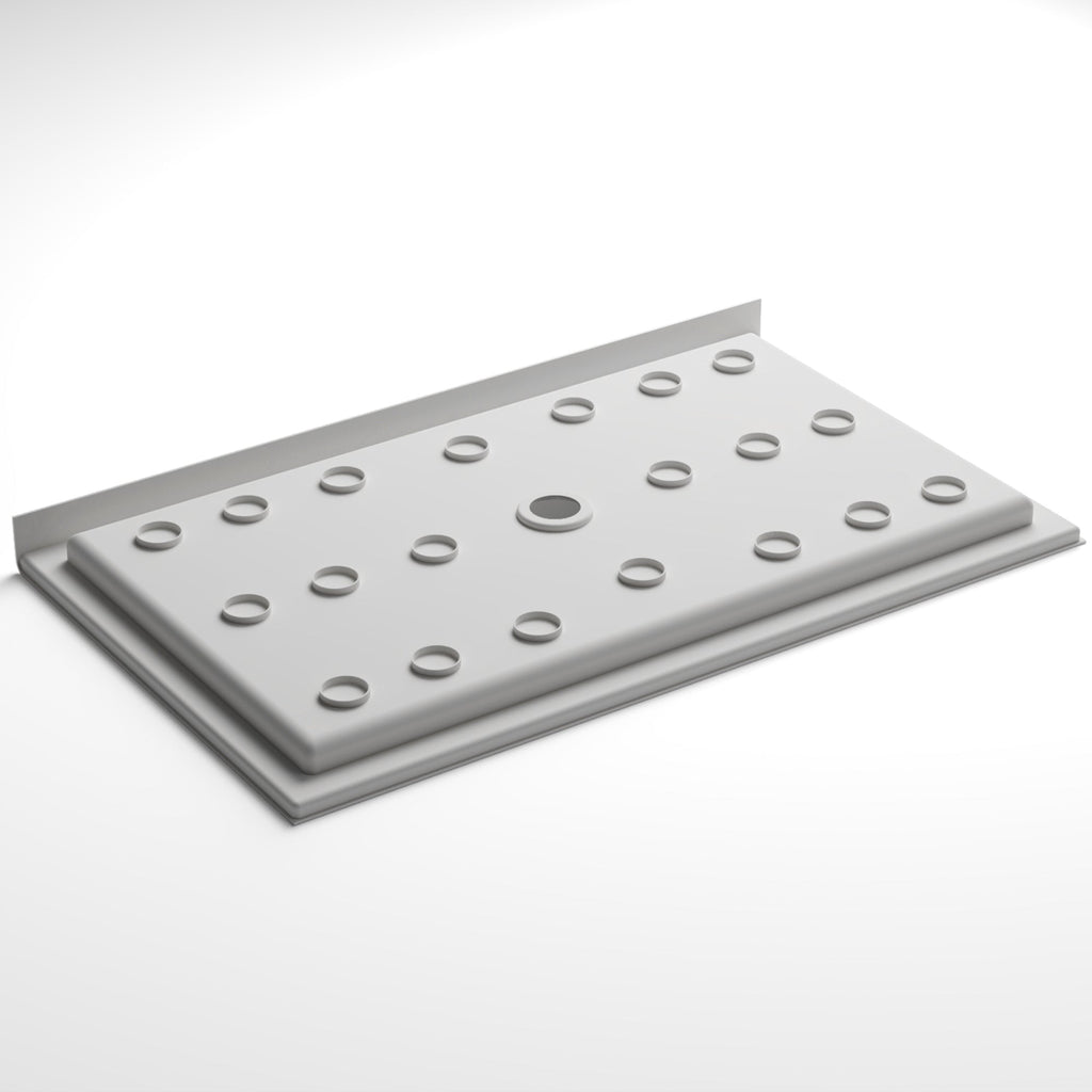 60" x 32" Shower Base with Slip-Resistant Surface - Central Drain