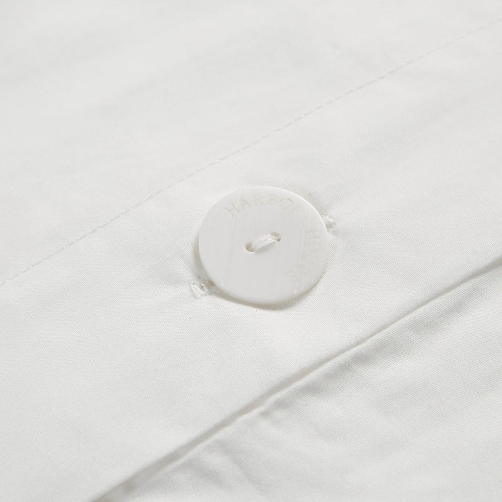 White King Duvet Cover Mini Set with Seashell Embroidery