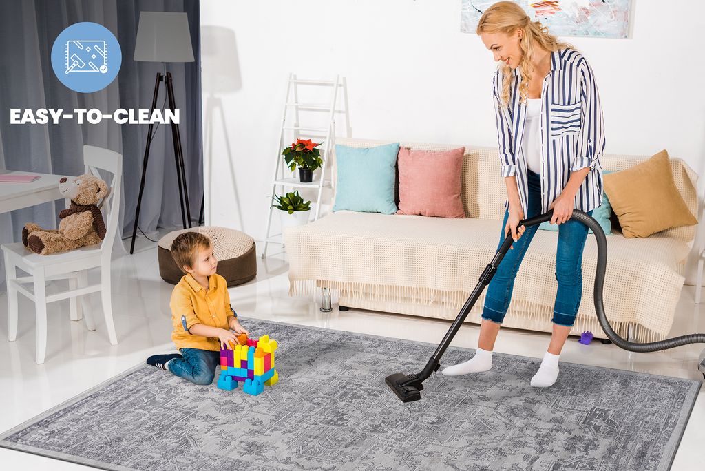 Marfi Collection 2.2x8 Rug with Stain Resistance - Multiple Colors