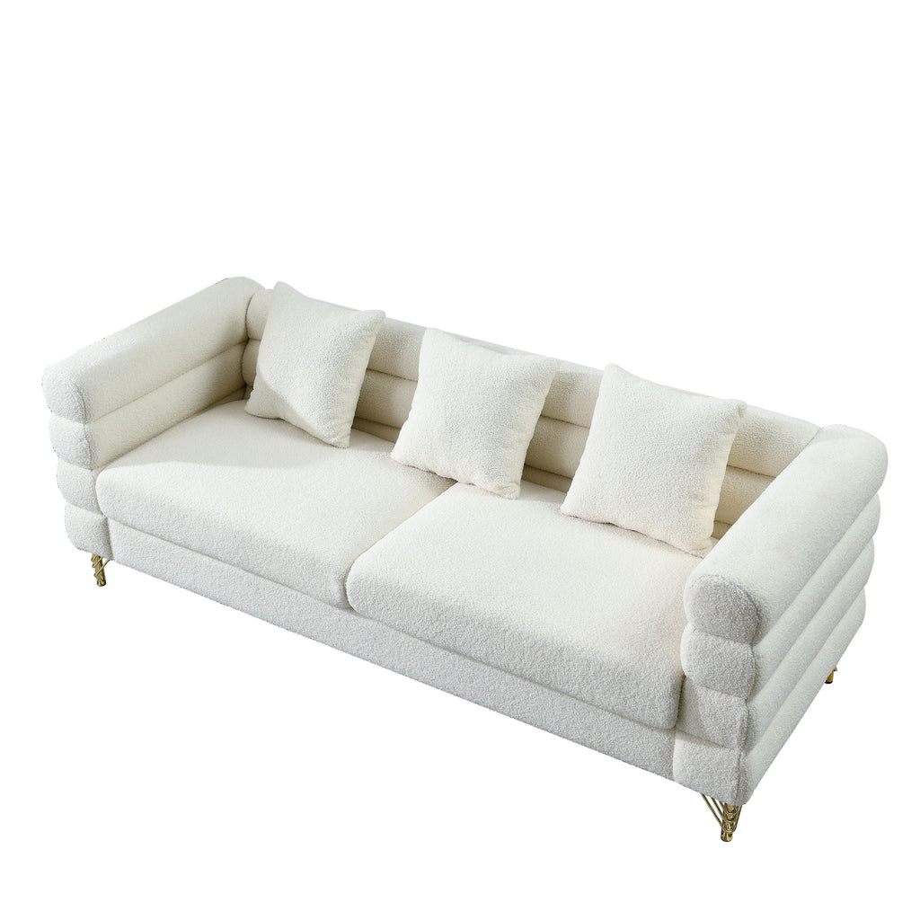 Streamline Sectional Sofa with Art Deco Design - Multiple Colors