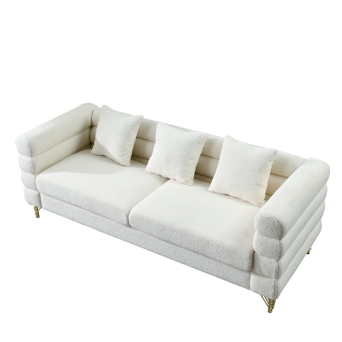 Streamline Sectional Sofa with Art Deco Design - Multiple Colors