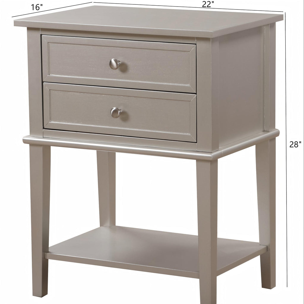 Vibrant Contemporary Nightstand with Smooth Drawer Glides - Multiple Colors
