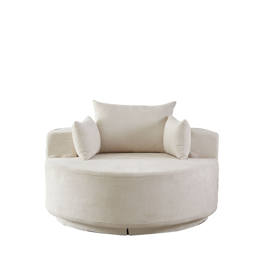 Swivel Sleeper Chair with Supportive Pillow and 360° Base - Multiple Colors