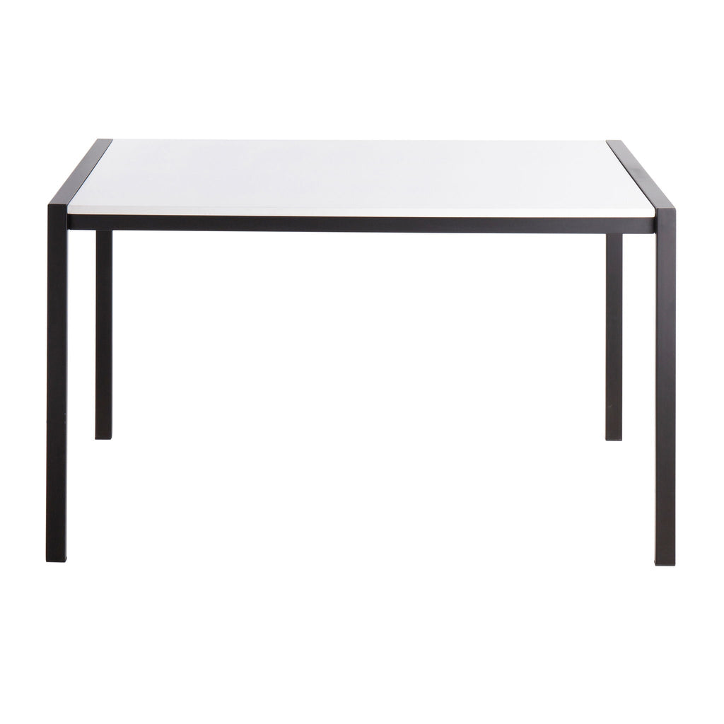 Fuji Modern Dining Table with Glass or Wood Top - Multiple Colors