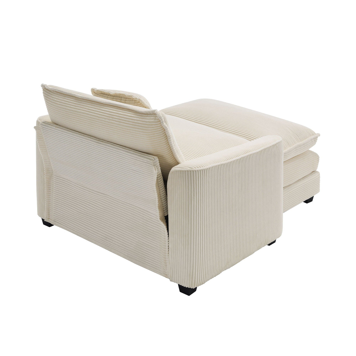 Modern Comfortable Single Chair & Ottoman with Deep Seat - Multiple Colors
