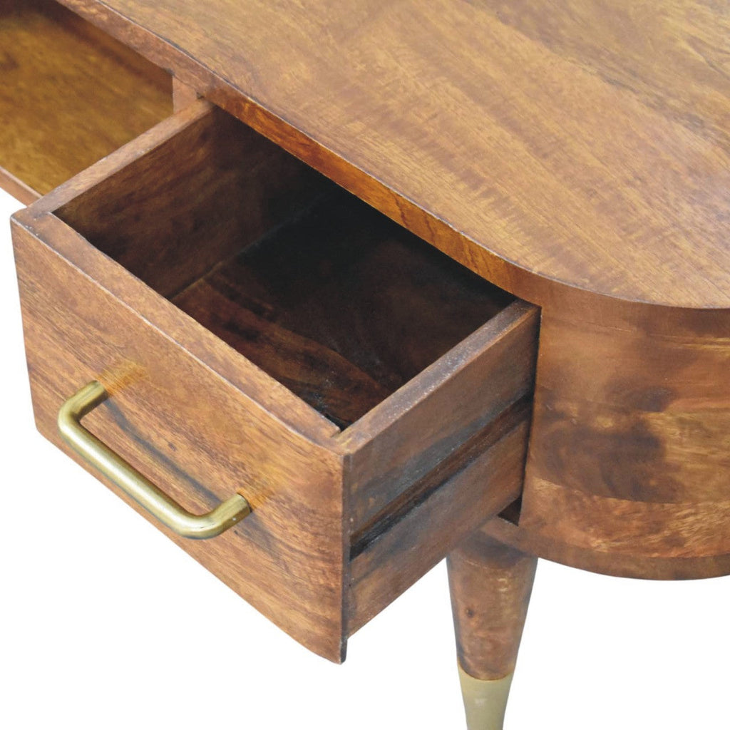 Solid Wood Valenza Media Unit with Storage Drawers - Chestnut