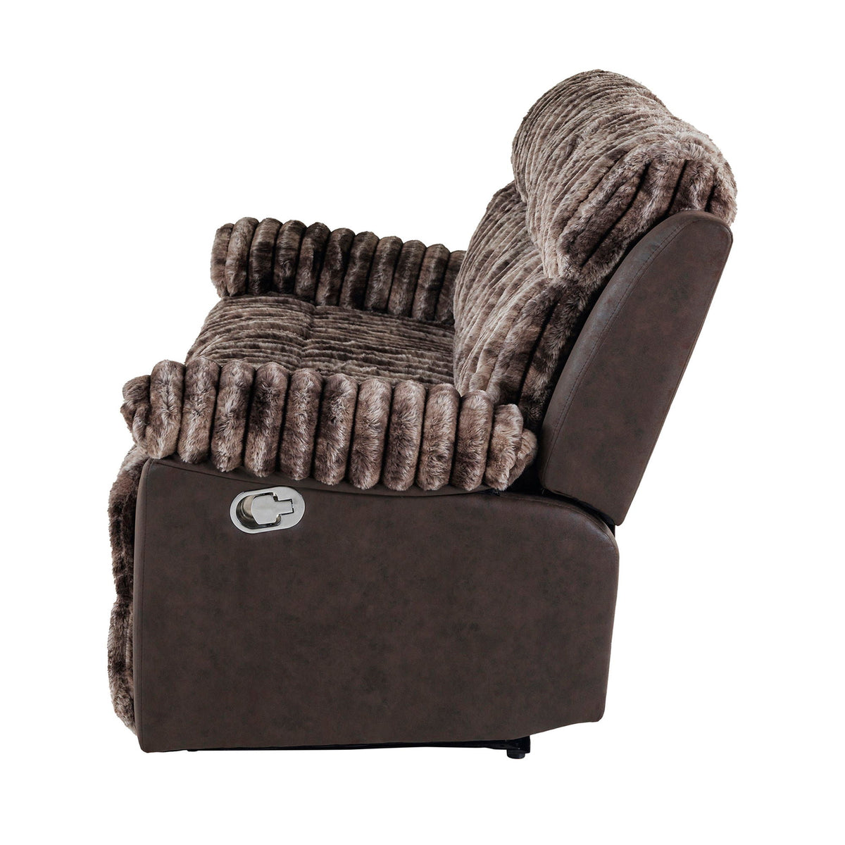 Manual Reclining Sofa with Medium Firm Support - Dark Brown or Gray