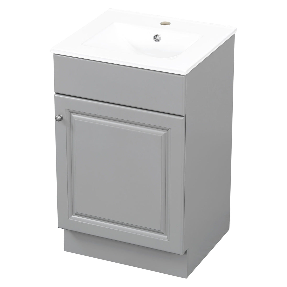 Bathroom Vanity with Sink and Adjustable Shelf - Multiple Colors
