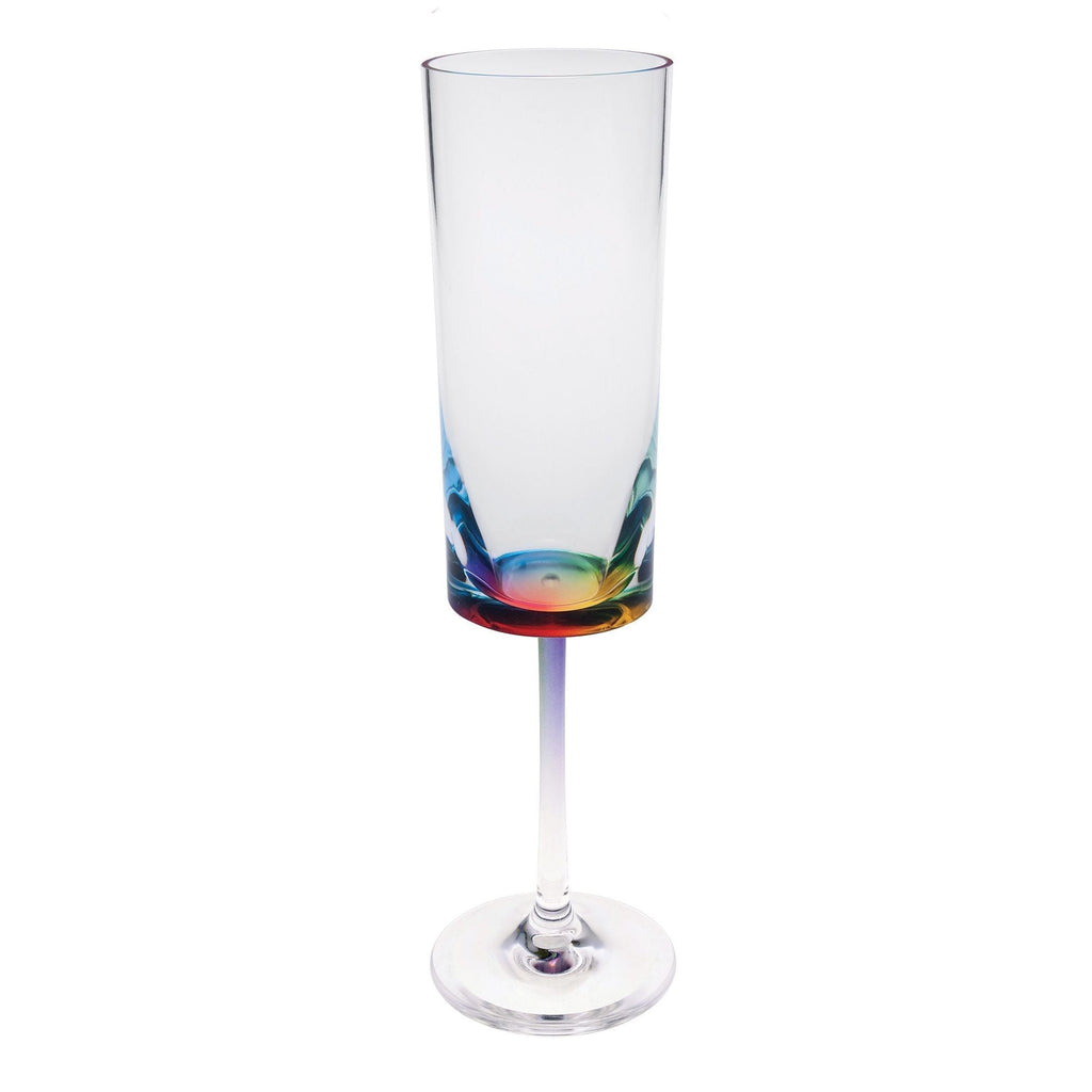 Clear Acrylic Unbreakable Champagne Flutes with 4 Oz Capacity - Set of 4