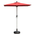 Rectangle Patio Umbrella with Crank Lift and Tilt Function - Brick
