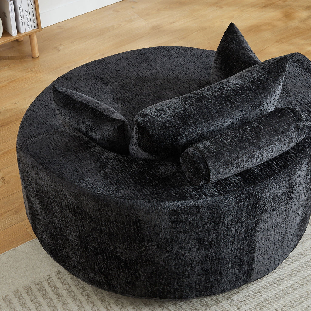 Swivel Sleeper Chair with Supportive Pillow and 360° Base - Multiple Colors