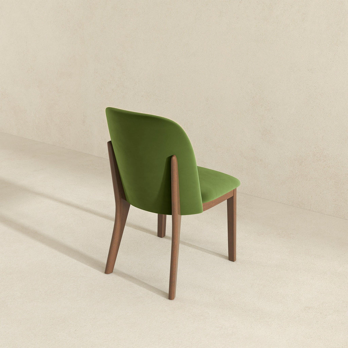 Comfort Dining Chair Set of 2 with Solid Wood Legs - Beige, Orange, Blue, Green