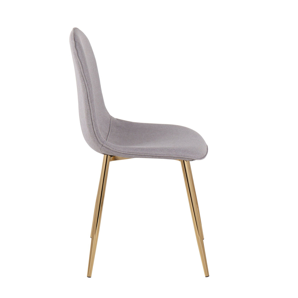 Pebble Contemporary Modern Design Chair Set with Upholstered Seat - Multiple Colors