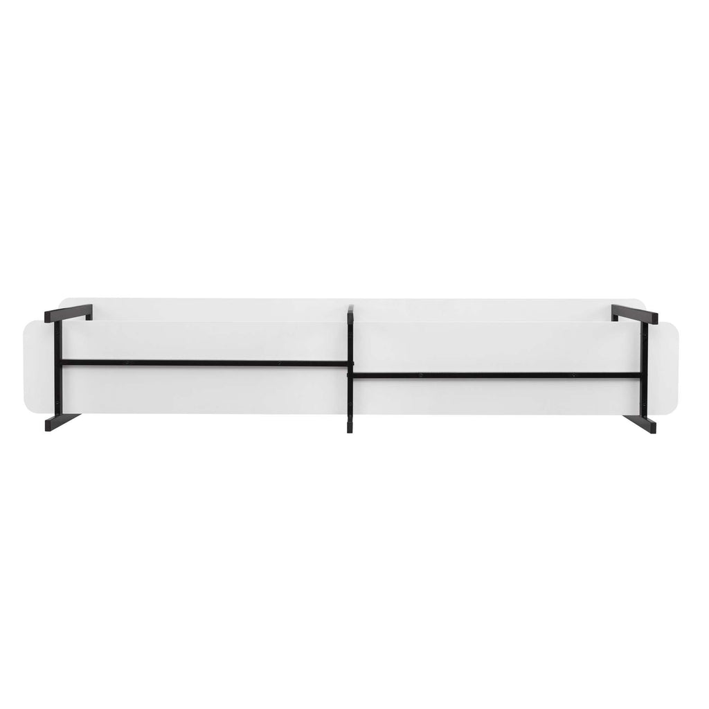 Celine 2 Shelf Console Table with Durable Construction - Gray, White, Black