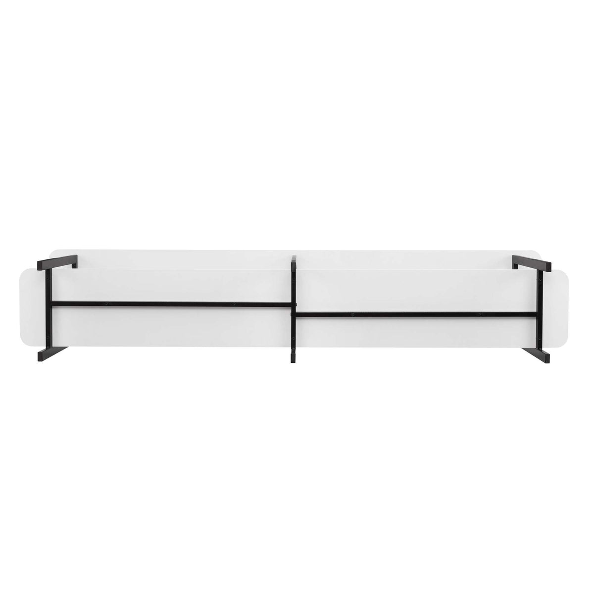 Celine 2 Shelf Console Table with Durable Construction - Gray, White, Black