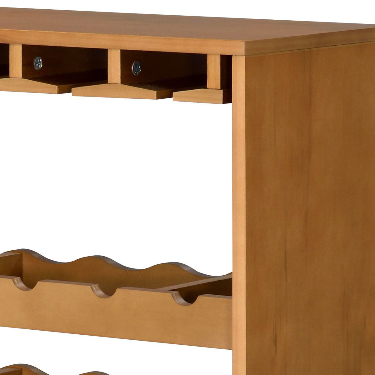 Hanzi Built-in Wine Rack with Stemware Holders - Particle Board