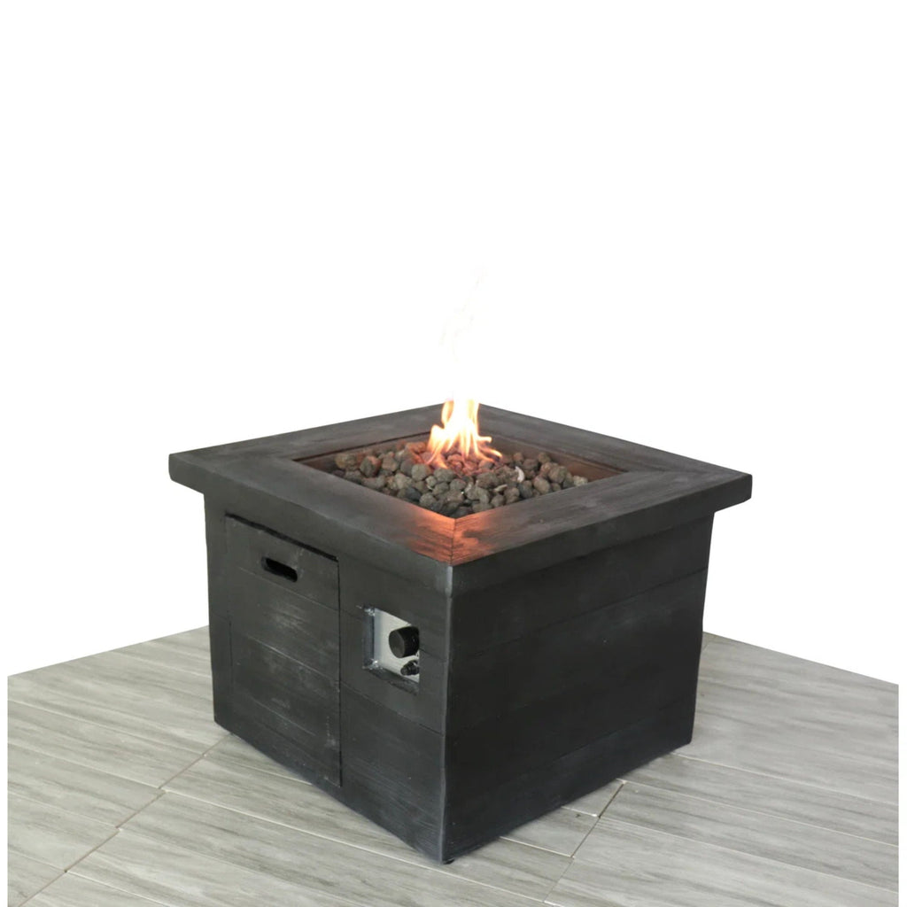 Fiber Reinforced Fire Pit Table with 40,000 BTU Output - Charcoal