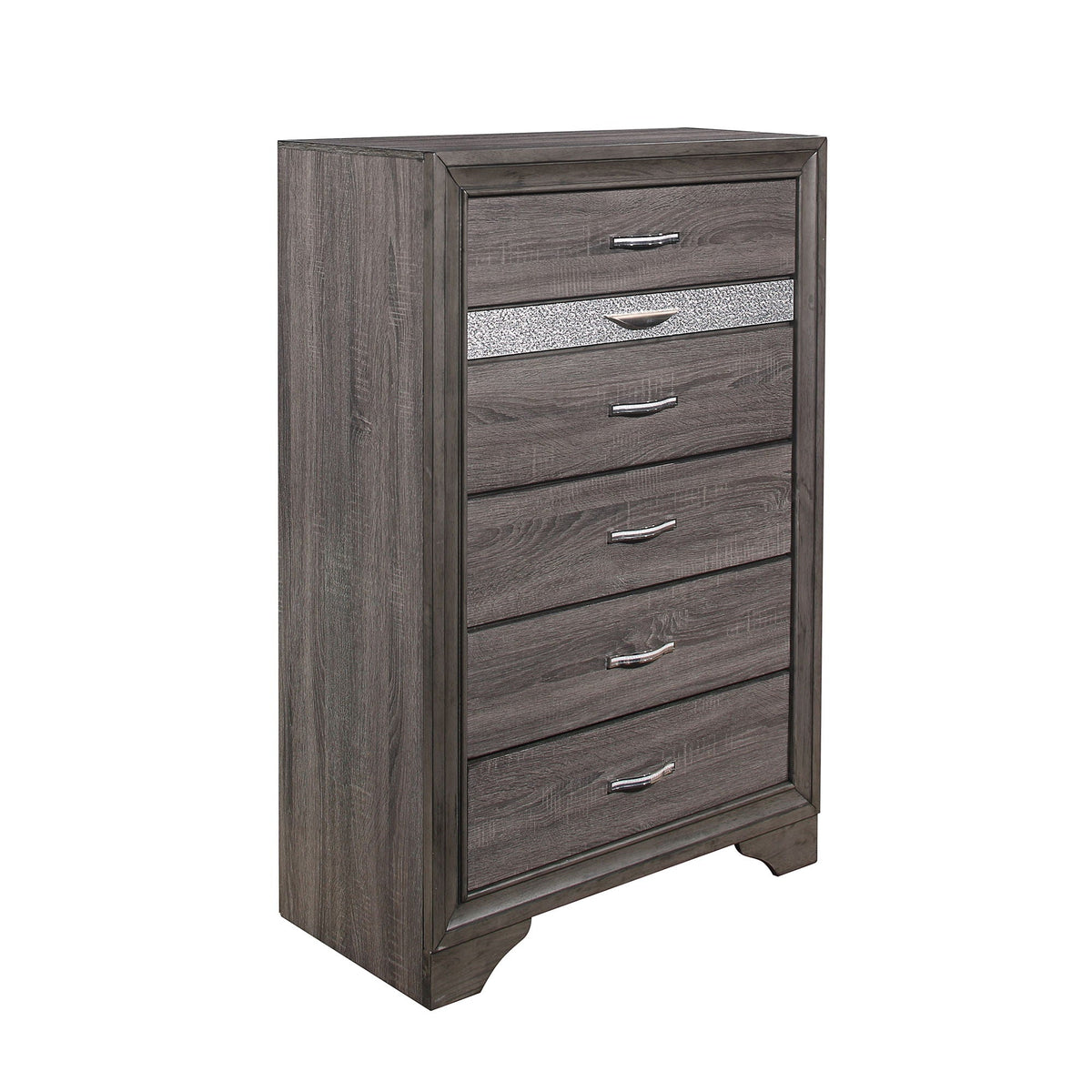 Gray Sparkle Accent Chest with Jewelry Drawer - Ryder