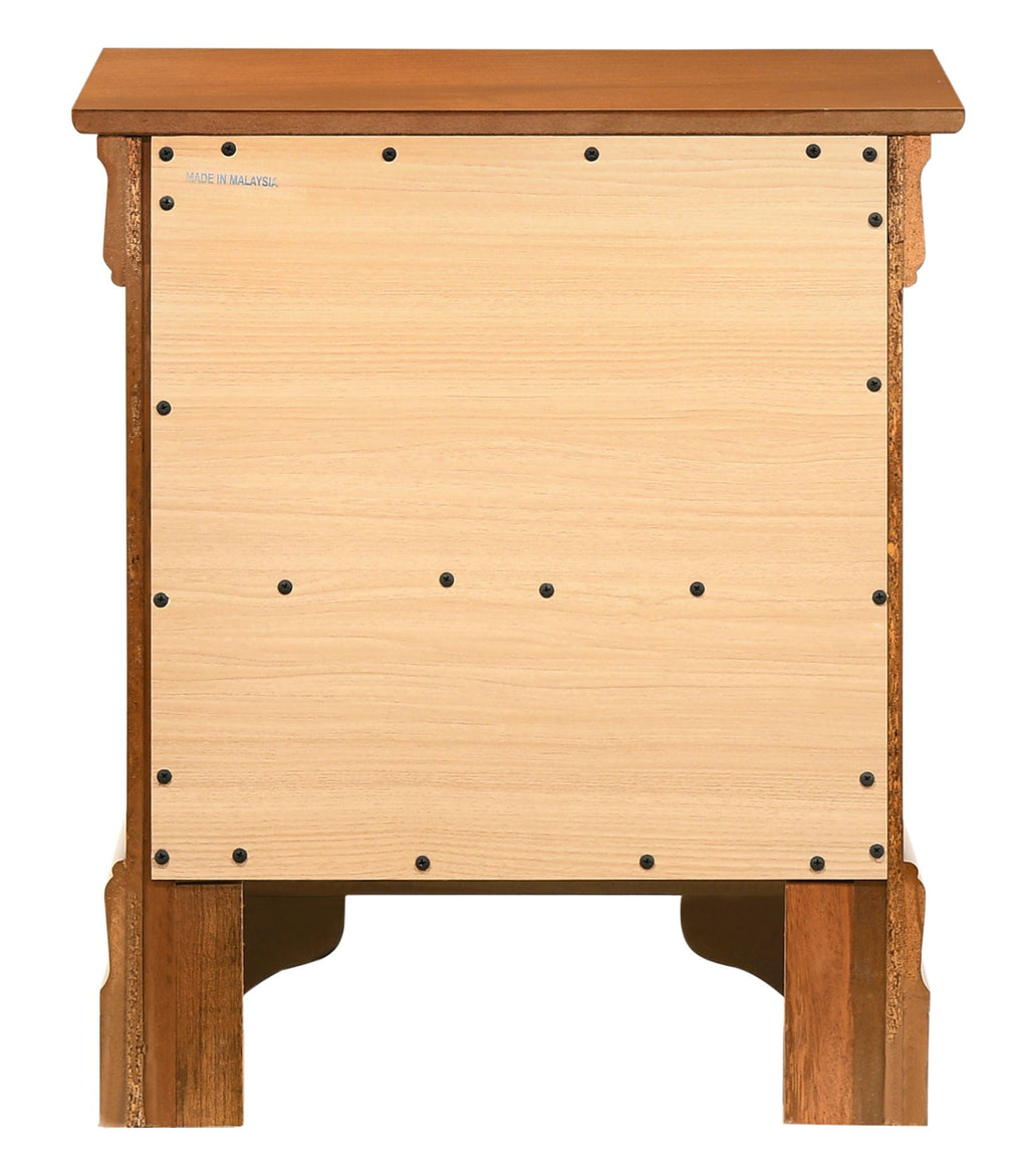 Traditional Style Design Nightstand with Classic Accent - Multiple Colors