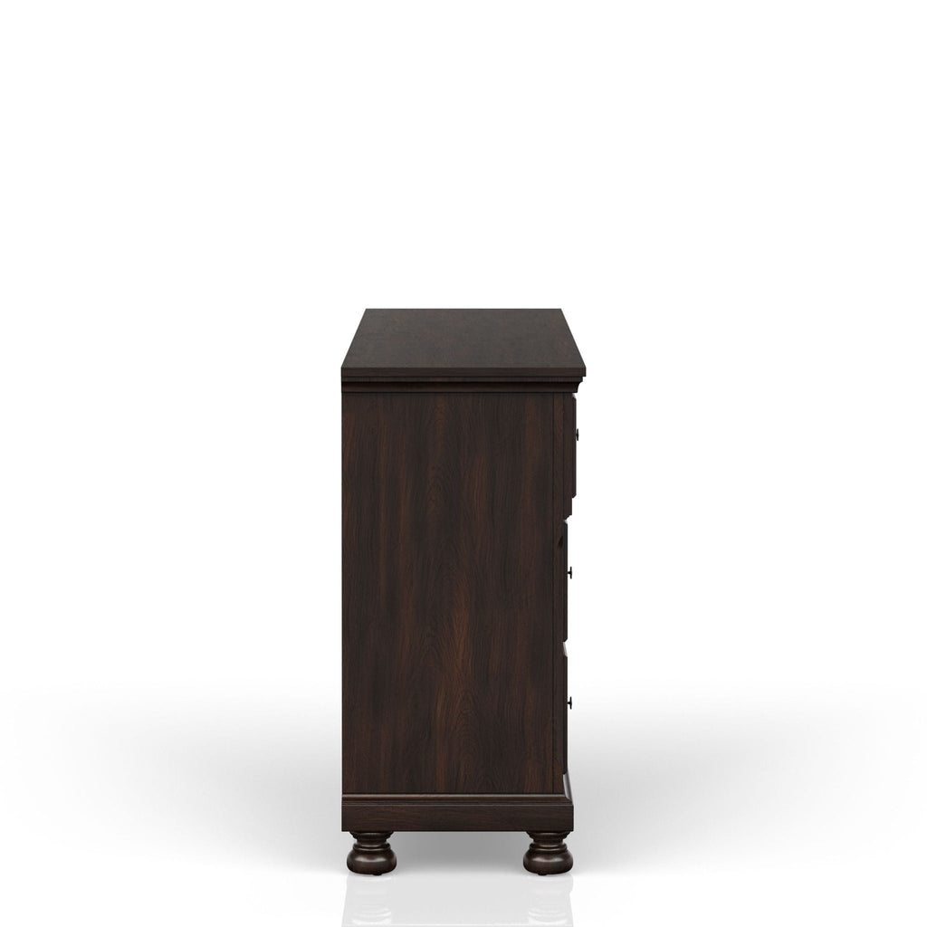 Cherry 7 Drawer Dresser with Solid Wood Construction - Cherry
