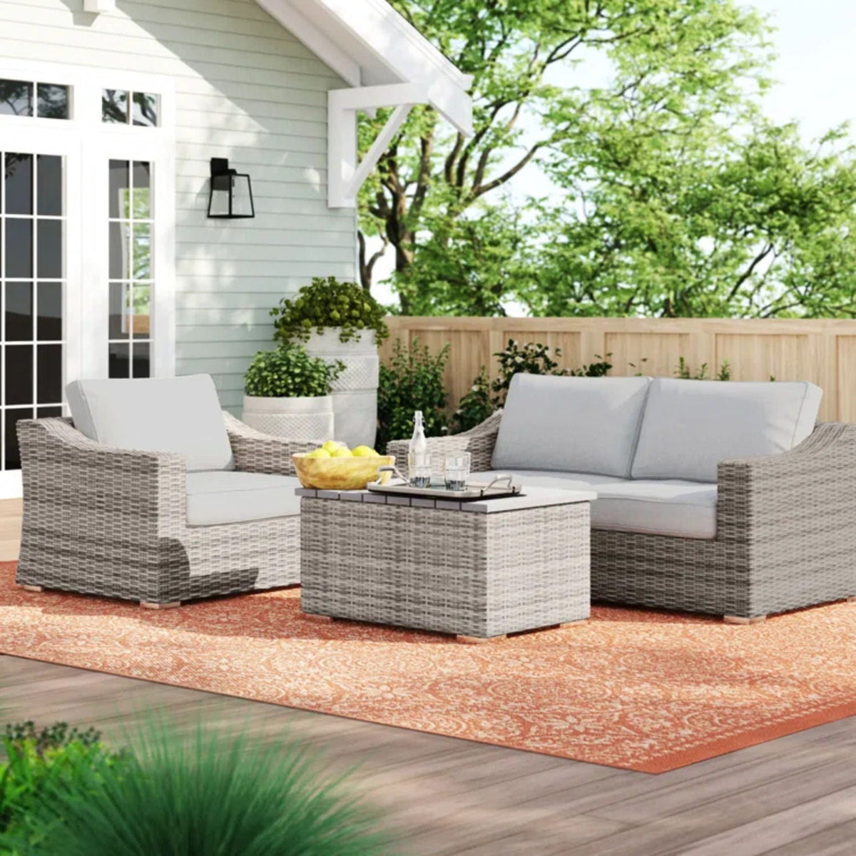 Stylish Sofa Seating Group With Cushions - Multiple Set Options, Dark Gray, Gray, or Dark Brown