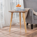 Natural Rubberwood End Table