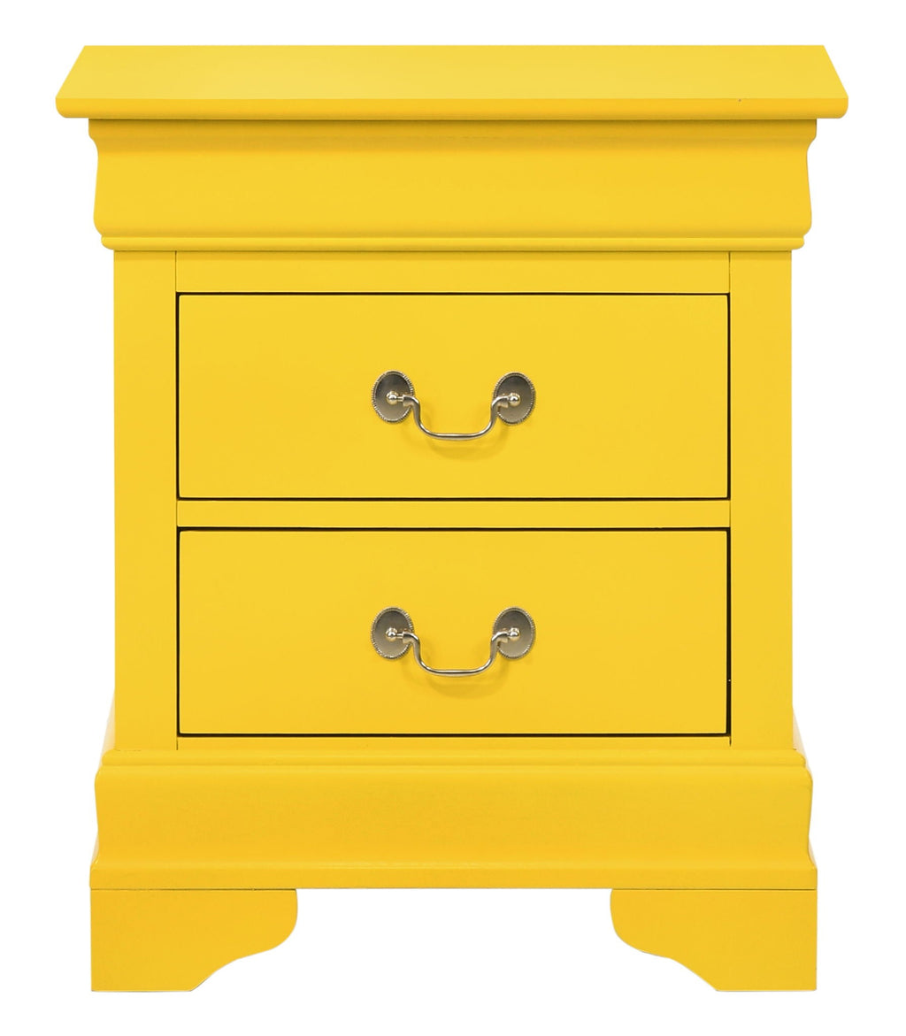 Traditional Style Design Nightstand with Classic Accent - Multiple Colors