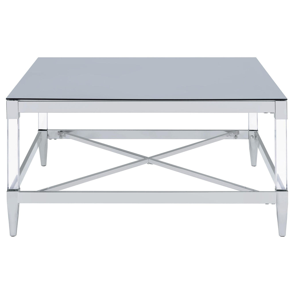 Lindley 3-piece Square Coffee and End Table Set Chrome