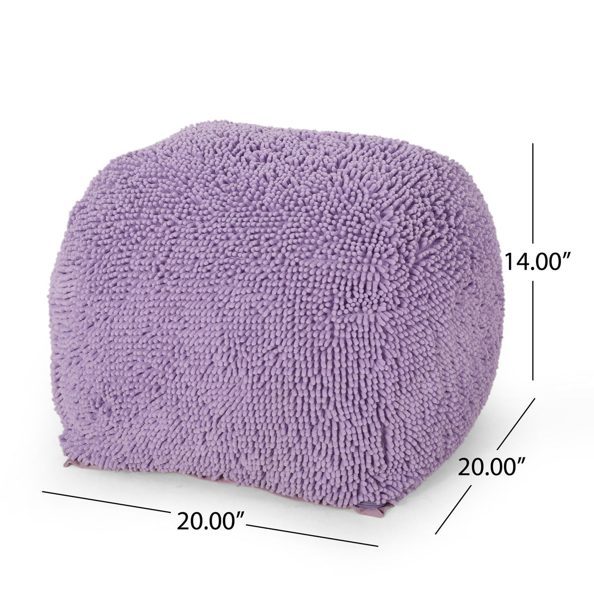 Spongy Square Pouf Soft Seating with Microfiber Cover - Multiple Colors