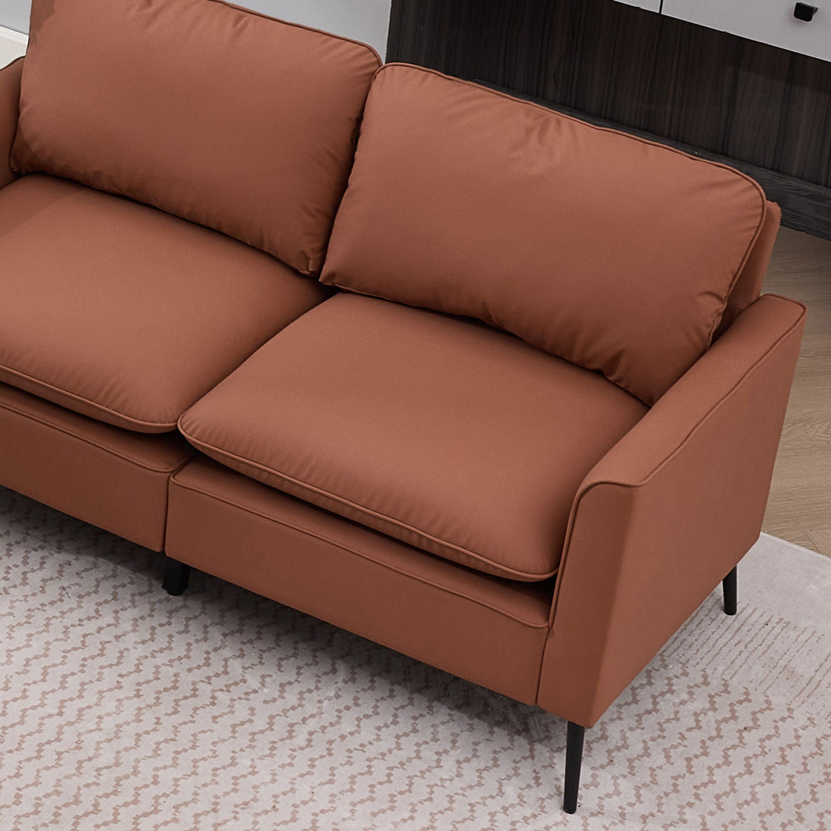 Upholstered Loveseat with Plush Headrest - Multiple Colors