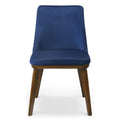 Mid-Century Dining Chair Set of 2 with Solid Wood Frame - Blue or Beige