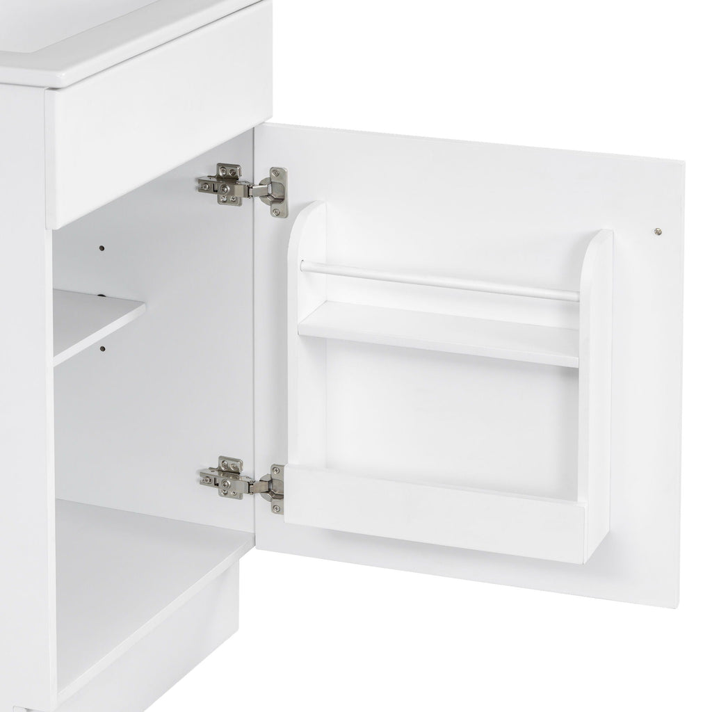 Bathroom Vanity with Sink and Adjustable Shelf - Multiple Colors