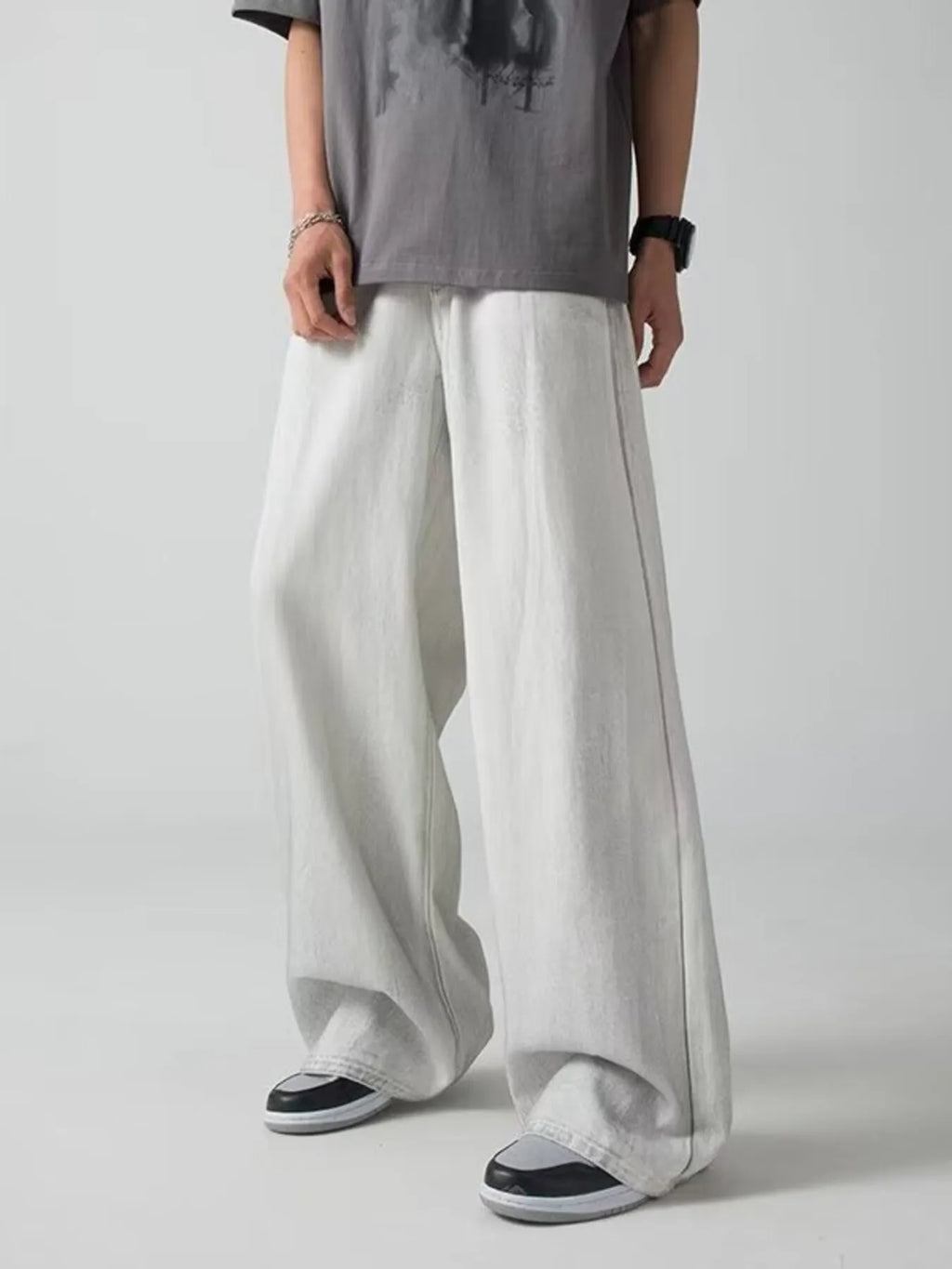 Men's Plus Size Wide Leg Pants