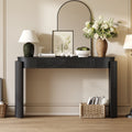 Entryway Table with Storage, Solid Wood Frame - Black or Navy