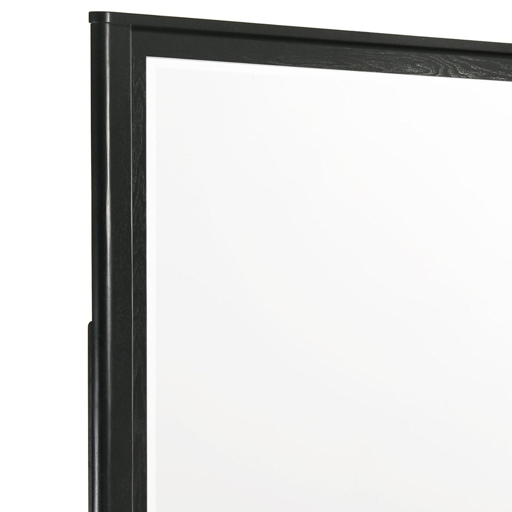 Black Bedroom Mirror with Deep Frame - Opel