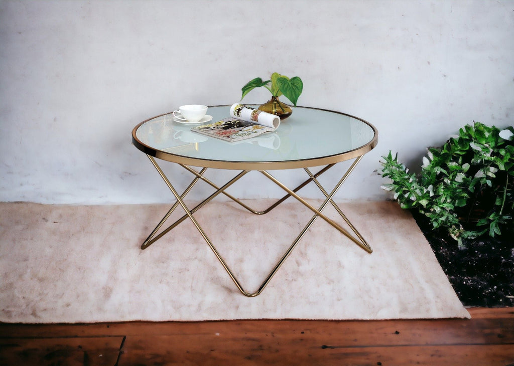 Valora Glass Coffee Table with Smoky Glass Top - Black or White