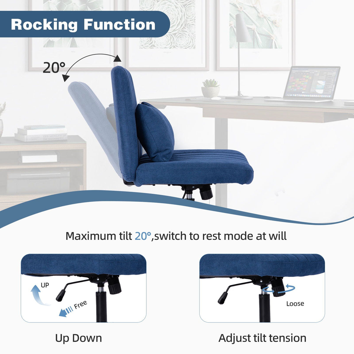 Criss Cross Office Chair with Adjustable Height – Ergonomic Design