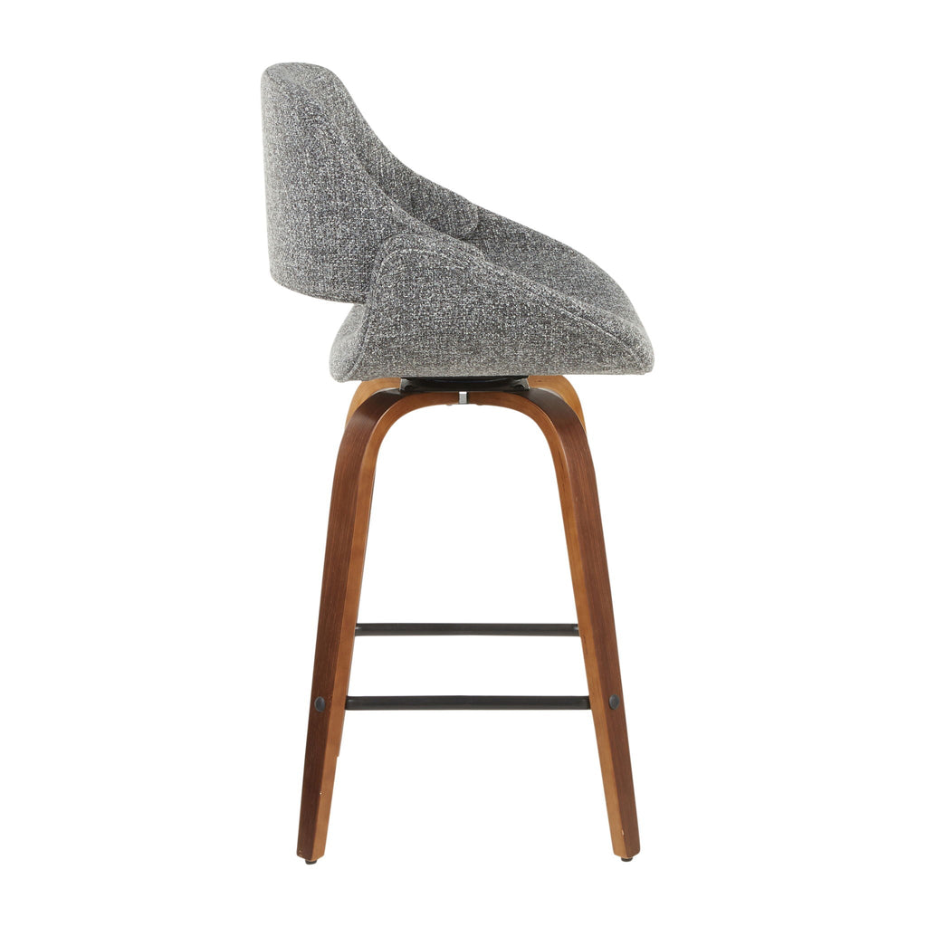 Fabrico - Mid-Century Modern Counter Stool (Set of 2)