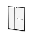 Matt Black Pivot Shower Door with Handle - 60" W x 72" H